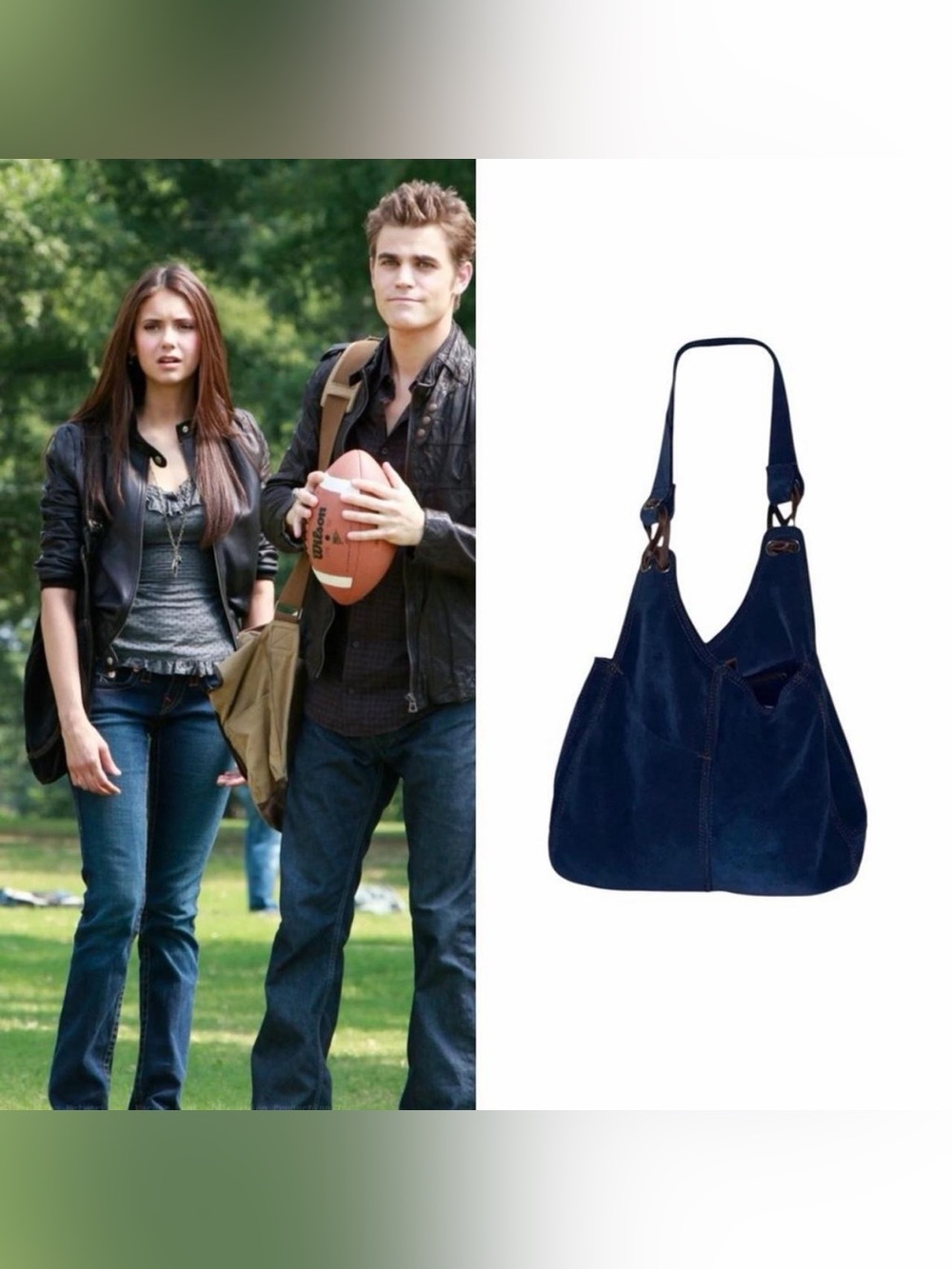 Suede Leather Hobo Purse As Seen On Elena Gilbert In The Vampire Diaries